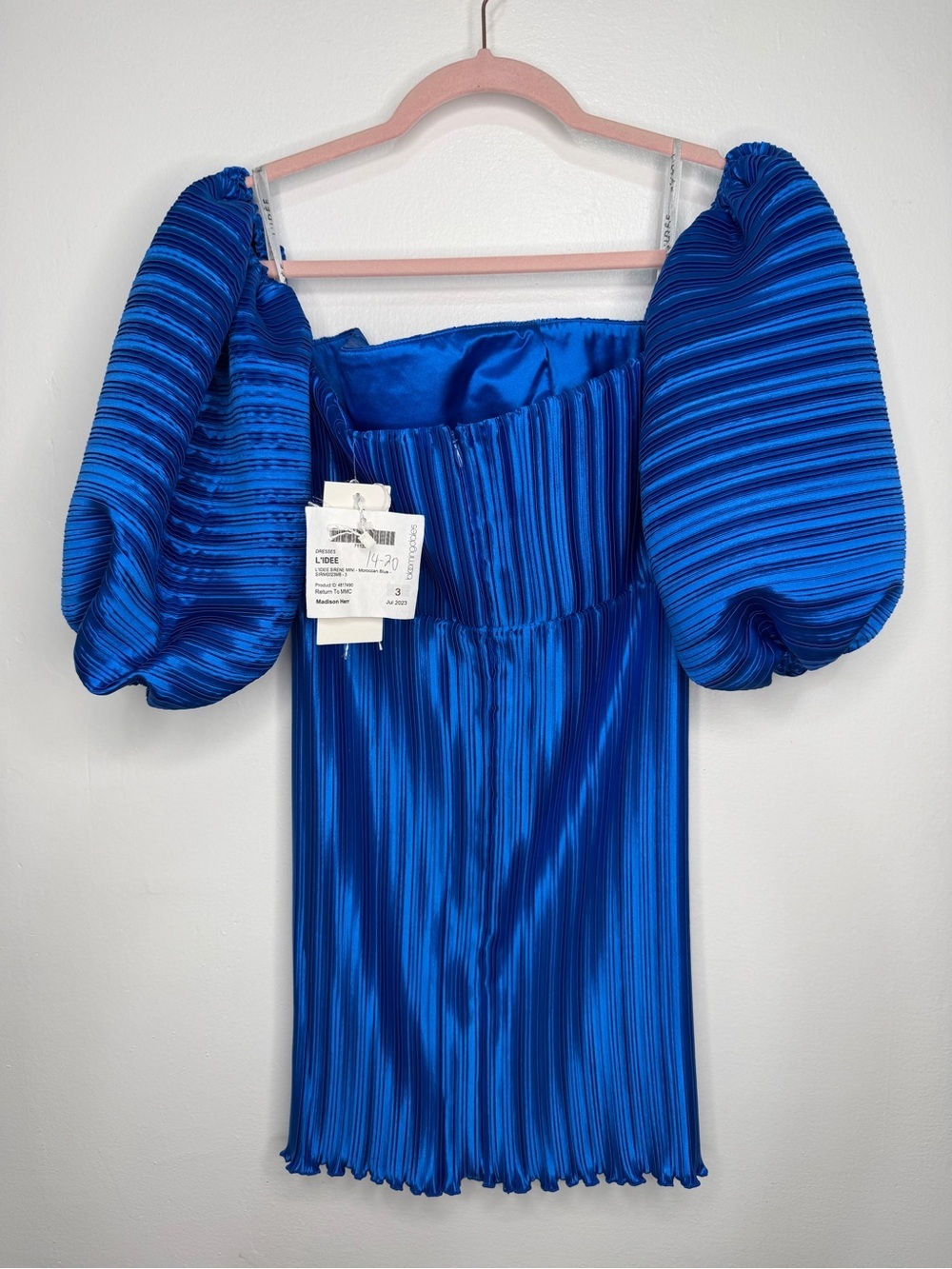 NWT L'IDÉE
L'idee Sirene Mini Dress In Morrocon Blue - Picture 3 of 6